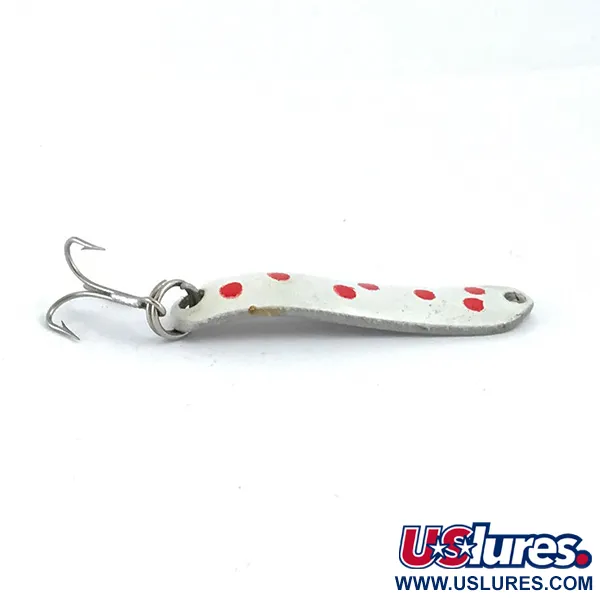 Acme Hippy Skeddrag, White / Nickel / Red, 4g, Präglad Nickel, #5332