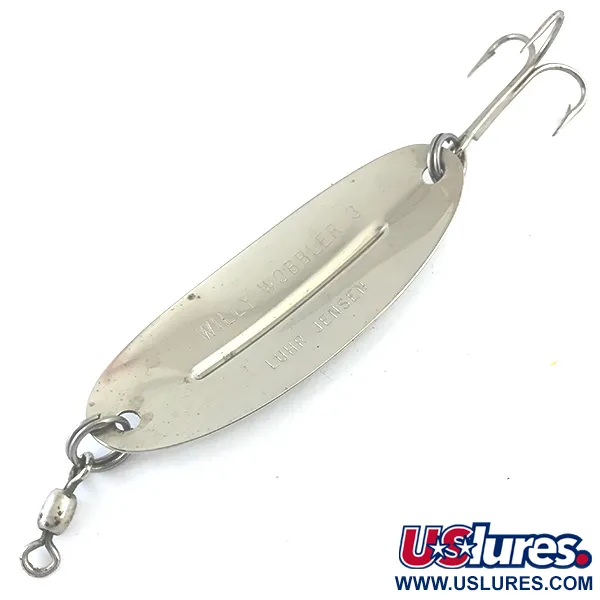 Williy Wobbler 3 Luhr Jensen Skeddrag, Nickel, 9,5g, Vintage, #5352