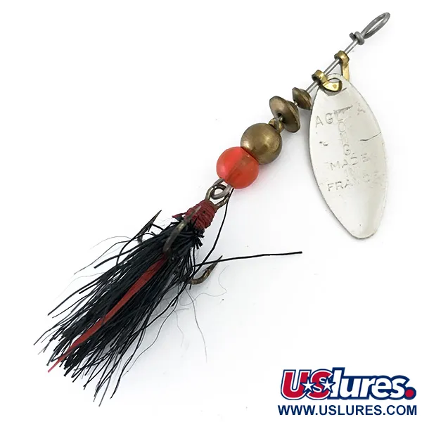 Mepps Aglia Long 0 Dressed Spinnare, Silver, 3g, Fjäderkrok, #5374