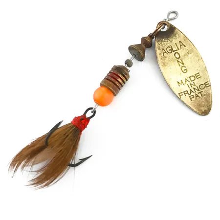 Mepps Aglia Long 1 Dressed Spinnare, Mässing/Röd, 4.5g, Ekorre, #5377