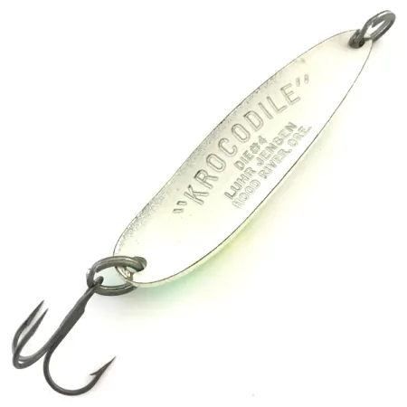 Luhr Jensen Krocodile Die #4 Skeddrag, White Pearl/Green, 19g, #5417