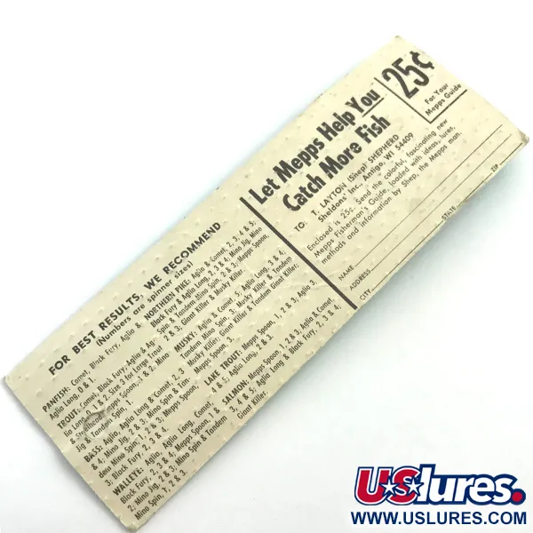 Mepps Aglia 0 Spinnare, Silver, 2,5g, Originalförpackning, #5451