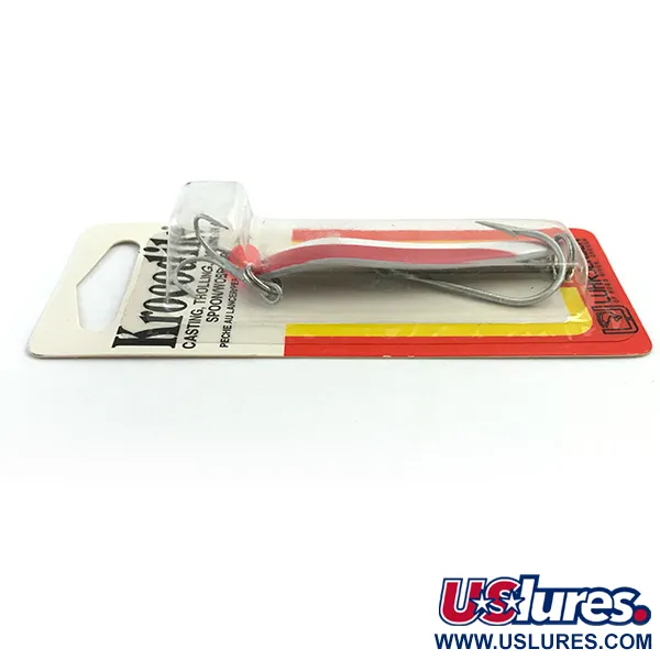 Luhr Jensen Krocodile Die #4 Skeddrag, Röd/Vit, 14g, Enkelkrok, #5453