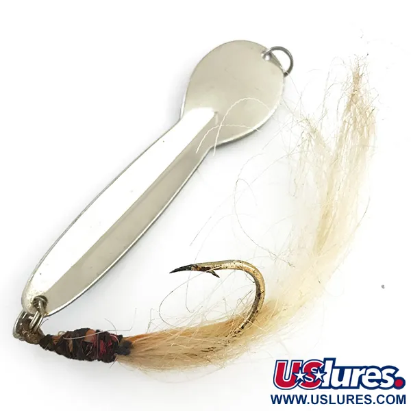 Glen Evans Loco 5 Skeddrag, Hamrad Nickel/Blå, 28g, Enkelkrok, #5549