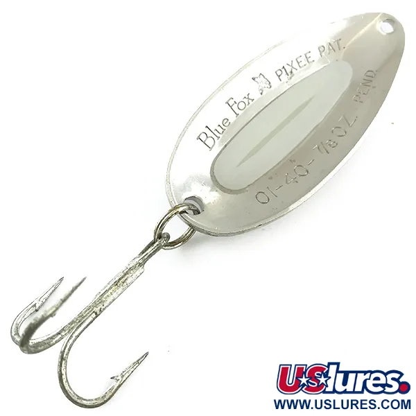 Blue Fox Pixee Skeddrag, Hamrad Nickel, 24g, Självlysande, #5615