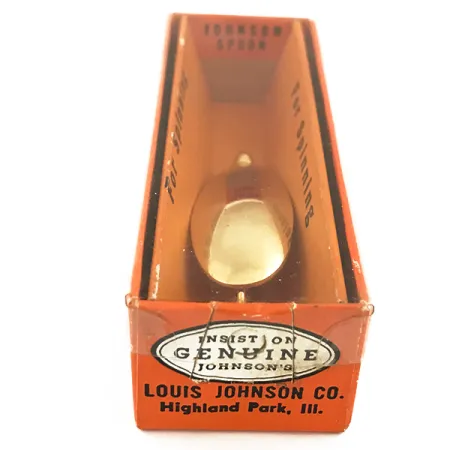 Vintage Johnson Silver Minnow Skeddrag, Guld, 9g, Vasskyddat, #5632