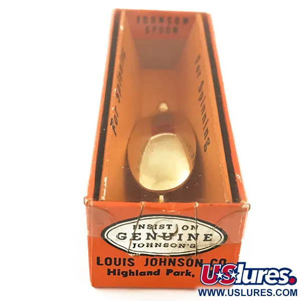 Vintage Johnson Silver Minnow Skeddrag, Guld, 9g, Vasskyddat, #5632