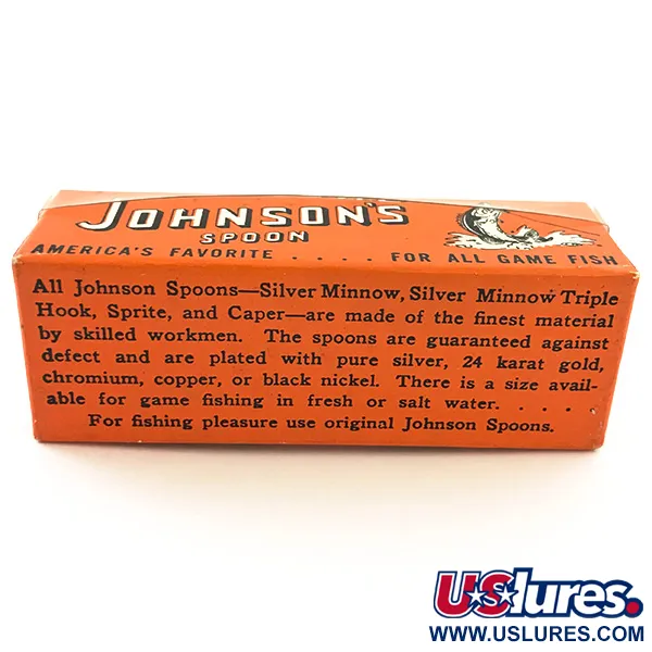 Vintage Johnson Silver Minnow Skeddrag, Guld, 9g, Vasskyddat, #5632