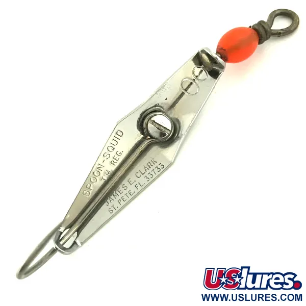 James E. Clark Clark Spoon Skeddrag, Nickel/Röd, 5g, Vasskyddad, #5685