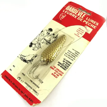 Dardevle Imp Klicker Skeddrag, Hamrad Mässing, 11g, Ljudblad, #5699