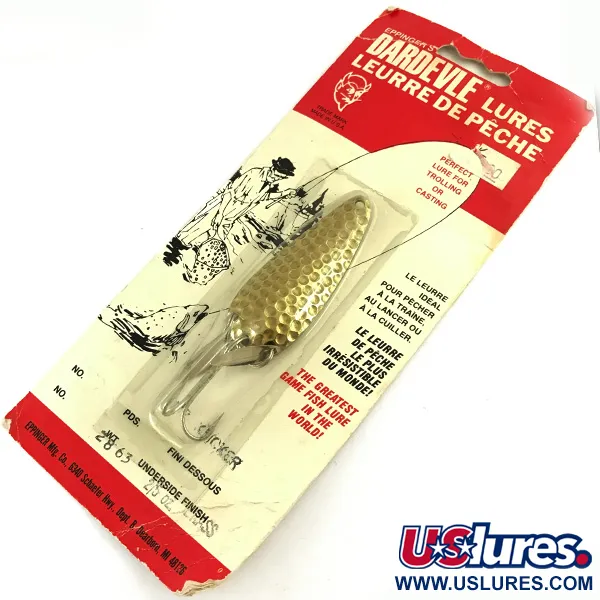 Dardevle Imp Klicker Skeddrag, Hamrad Mässing, 11g, Ljudblad, #5699