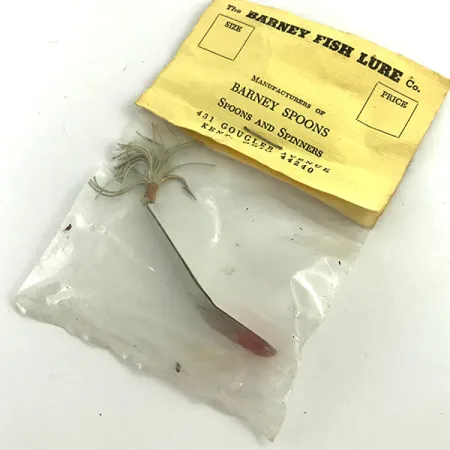 Weedless Barney Spoon Skeddrag, Vit / Röd, 7g, Vasskydd, #5739