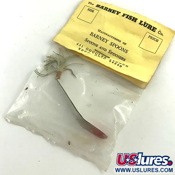 Weedless Barney Spoon Skeddrag, Vit / Röd, 7g, Vasskydd, #5739