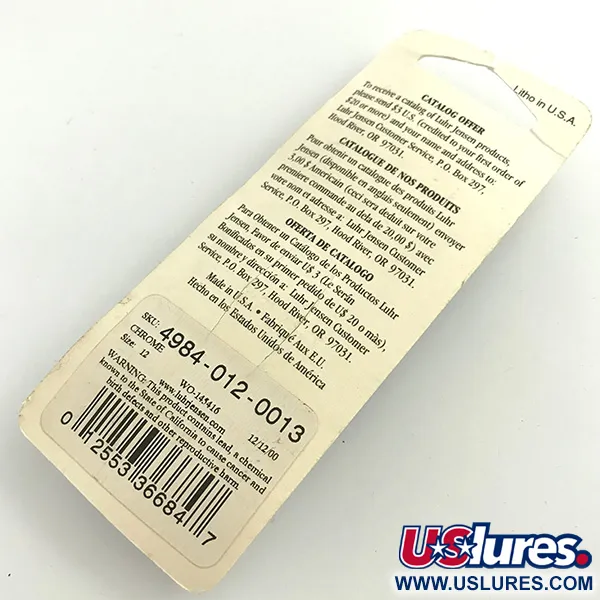 Luhr Jensen Tony Accetta Pet Spoon 12, Nickel, 2g, Vasskyddat, #5741