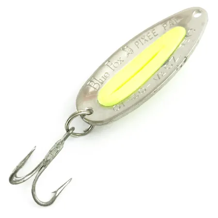 Blue Fox Pixee UV Skeddrag, Hamrad nickel/Gul, 14g, UV-insert, #5877