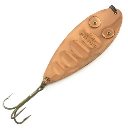 Paul Bunyan Ruby Spoon Skeddrag, Koppar/Röda ögon, 25g, Vintage, #5883