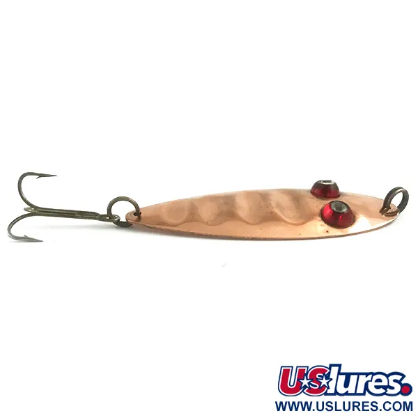 Paul Bunyan Ruby Spoon Skeddrag, Koppar/Röda ögon, 25g, Vintage, #5883