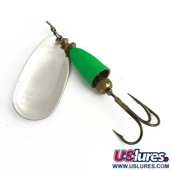 Blue Fox Super Vibrax 5 UV Spinnare, Silver / Grön, 13g, UV, #6104