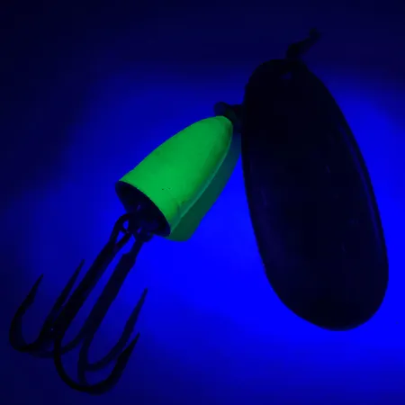 Blue Fox Super Vibrax 5 UV Spinnare, Silver / Grön, 13g, UV, #6104