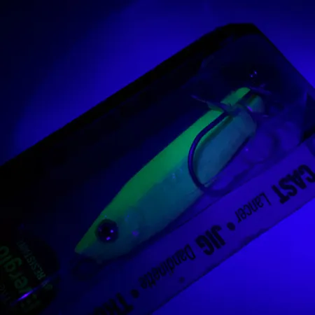 Luhr Jensen Crippled Herring Skeddrag, Vit/Grön UV Glow, 21g, #5921