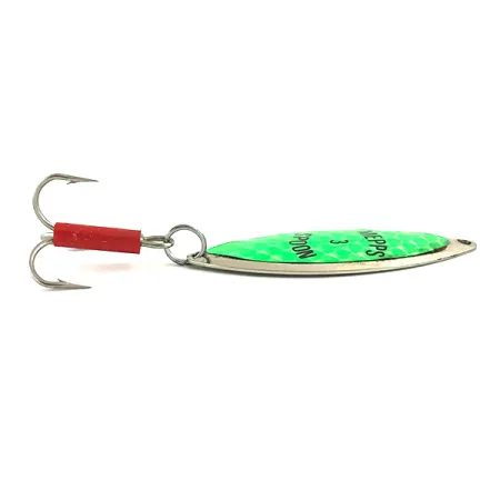 Mepps Spoon 3 Skeddrag, Nickel / Green UV, 13g, UV-aktiv, #5936