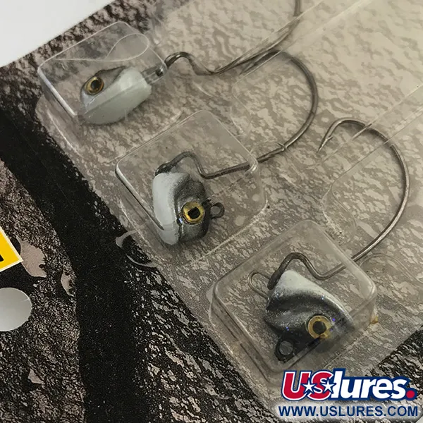 DUH!!! Head jig heads kit, Vit / Svart, 7g, Offsetkrok, #6295