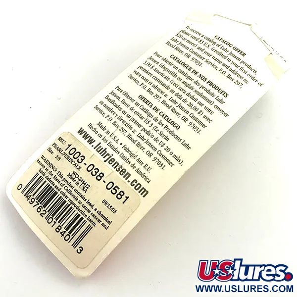 Luhr Jensen Krocodile Die #3 Skeddrag, White Pearl, 14g, #5970