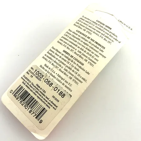 Luhr Jensen Krocodile Die #4 Glow Skeddrag, Vit / Grön, 19g, #5971