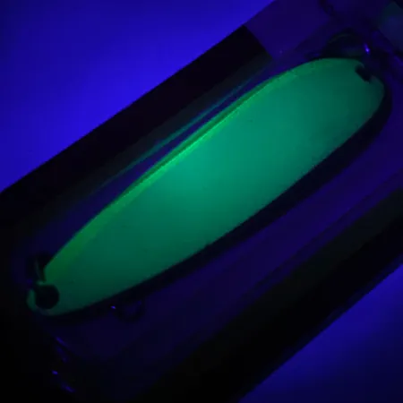 Luhr Jensen Krocodile Die #4 Glow Skeddrag, Vit / Grön, 19g, #5971