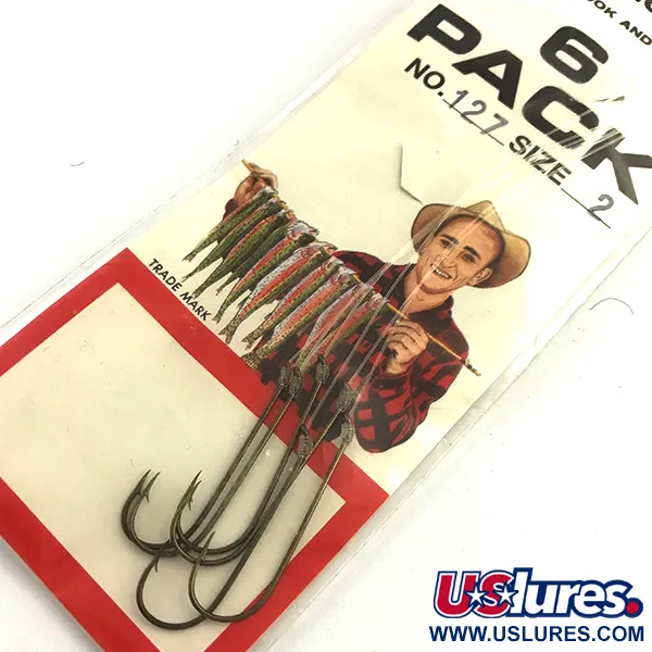 Eagle Claw Snelled Hooks 2 Tafskrokar, Brons, 6-pack, #5973