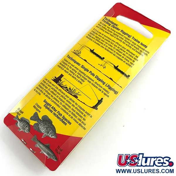 Johnson Crappie Buster Tubes Gummibeten, Vit/Chartreuse, 4,5cm, #5987