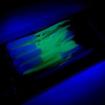 Johnson Crappie Buster Tubes Gummibeten, Vit/Chartreuse, 4,5cm, #5987