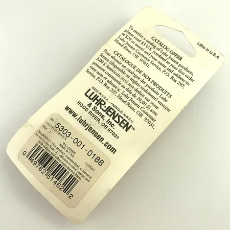 Luhr Jensen Loco 1Glow Skeddrag, Vit/Grön, 4g, UV Glow, #5303-001-0188