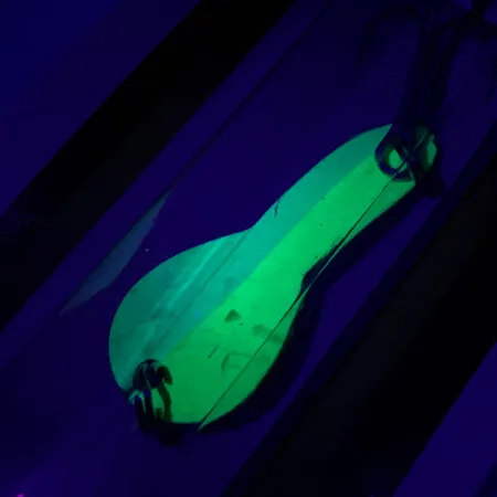 Luhr Jensen Loco 1Glow Skeddrag, Vit/Grön, 4g, UV Glow, #5303-001-0188