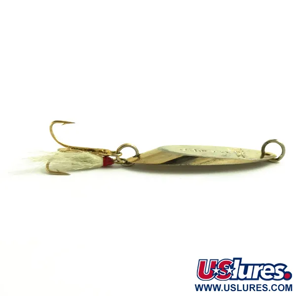 Weber MrChamp Skeddrag, Guld, 14g, Fjäderklädd Trekrok, #6068