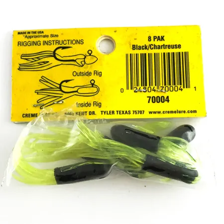 Creme Maxi Tail soft bait UV Jigg, Black/Green UV, 5cm, #6145