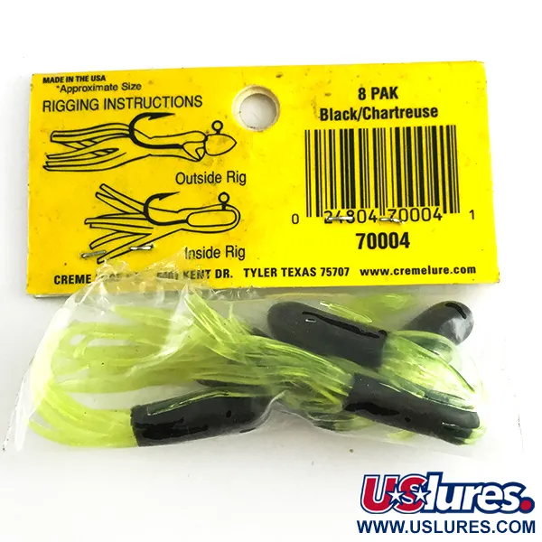 Creme Maxi Tail soft bait UV Jigg, Black/Green UV, 5cm, #6145