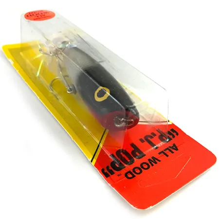 Luhr Jensen P.J.POP Träpopper, Silver / Svart, 17g, handgjord, #6151