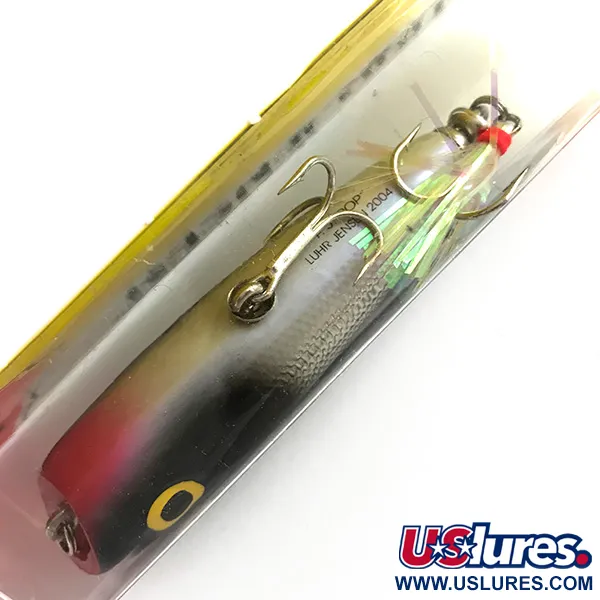 Luhr Jensen P.J.POP Träpopper, Silver / Svart, 17g, handgjord, #6151