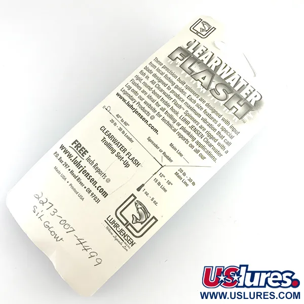 Luhr Jensen ClearWater Flash UV Spinnare, Silver, 7g, UV-synlig, #6154