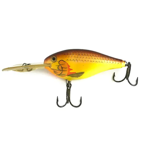 Rapala Risto Rap Wobbler, Yellow / Brown, 16g, Djupgående, #6163