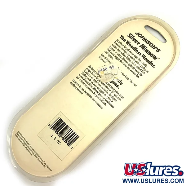 Weedless Johnson Silver Minnow Skeddrag, Grön/Orange/Nickel, 5g, #6193