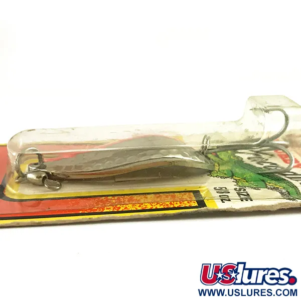 Luhr Jensen Krocodile Stubby Skeddrag, Hamrad Nickel/Röd UV, 18g, #6222