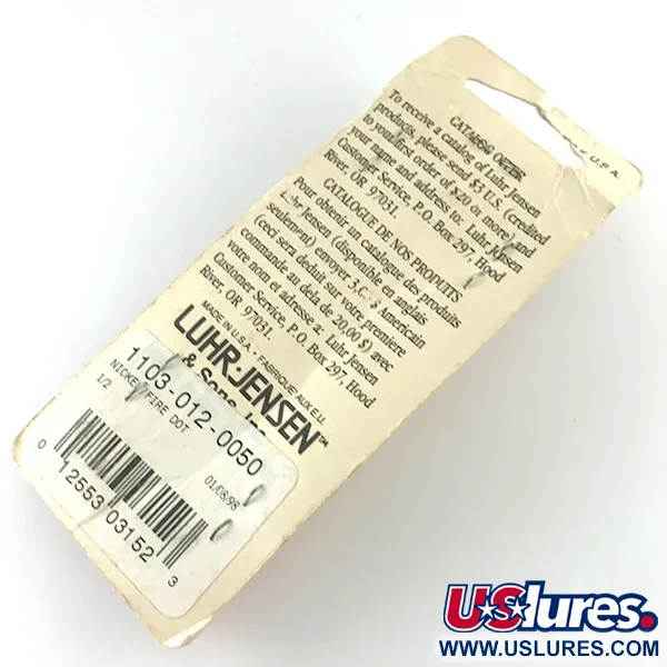 Luhr Jensen Les Davis Hotrod Skeddrag, Nickel/Red Dot UV, 14g, #6229