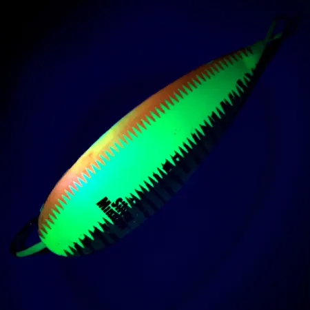 Johnson Silver Minnow UV Skeddrag, Orange/Grön/Gul, 21g, UV, #6237