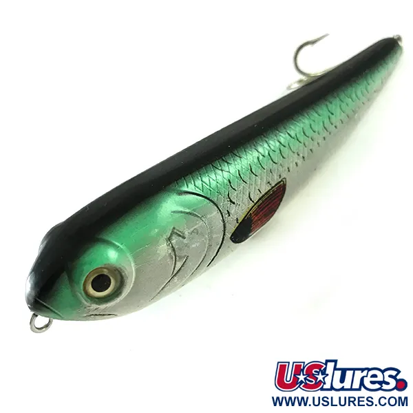 Bass Pro Shops XTS Pencil Plug Ytbete, Grå/Grön, 14g, #6240