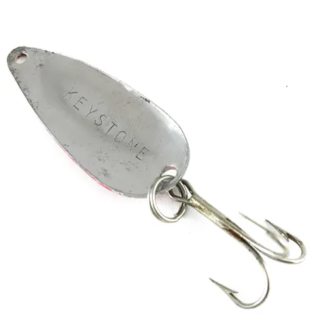 Keystone Skeddrag, Röd/Vit/Nickel, 5,5g, Diagonala Ränder, #6245