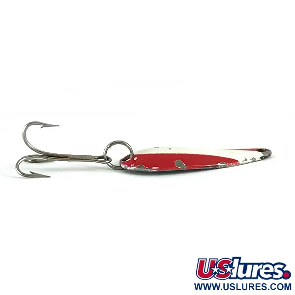 Keystone Skeddrag, Röd/Vit/Nickel, 5,5g, Diagonala Ränder, #6245