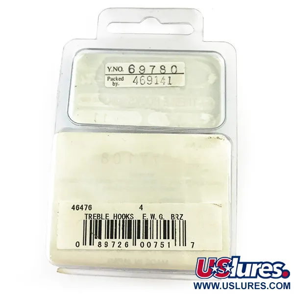 Gamakatsu Treble Hook #4 Trekrok, Brons, EWG-design, #6258