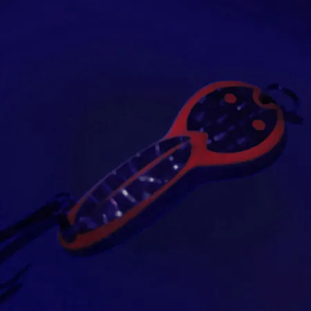 Acme Dazzler #2 UV Skeddrag, Silver/Röd, 7g, UV-reaktivt, #6262